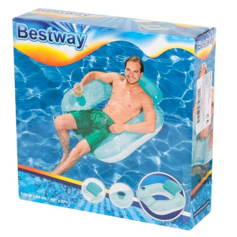 BESTWAY 43097 Materac dmuchany fotel leżak 102 x 94cm BESTWAY 43097 Materac dmuchany fotel leżak 102 x 94cm