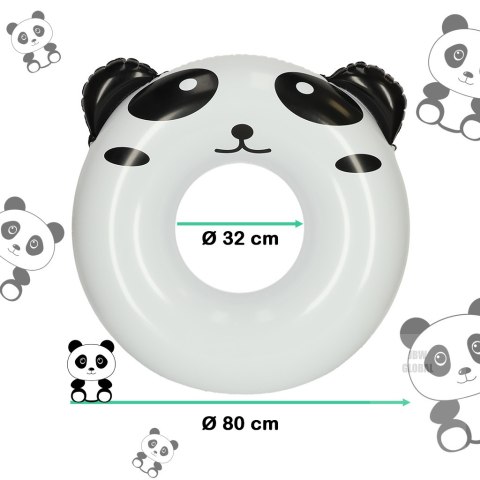 Koło do pływania dmuchane panda 80cm max 60kg Koło do pływania dmuchane panda 80cm max 60kg