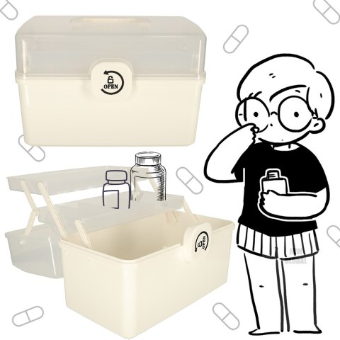 Organizer pojemnik na lekarstwa leki apteczka do przechowywania leków 34x19x22,5cm Organizer pojemnik na lekarstwa leki apteczka do przechowywania leków 34x19x22,5cm