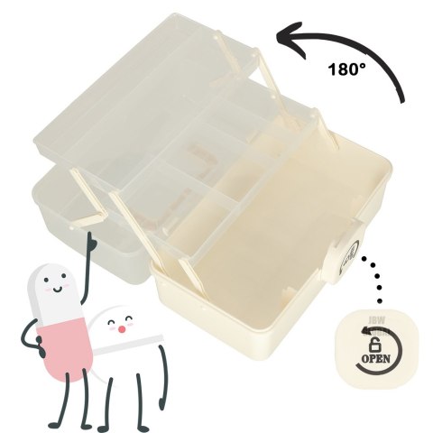 Organizer pojemnik na lekarstwa leki apteczka do przechowywania leków 34x19x22,5cm Organizer pojemnik na lekarstwa leki apteczka do przechowywania leków 34x19x22,5cm