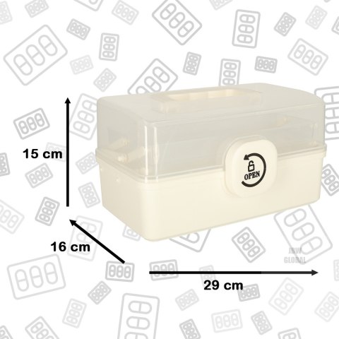Organizer pojemnik na lekarstwa leki apteczka przechowywania leków 29x16x15cm Organizer pojemnik na lekarstwa leki apteczka przechowywania leków 29x16x15cm