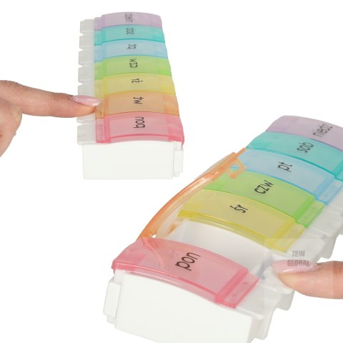 Pojemnik organizer na tabletki leki tygodniowy 7dni PL Pojemnik organizer na tabletki leki tygodniowy 7dni PL