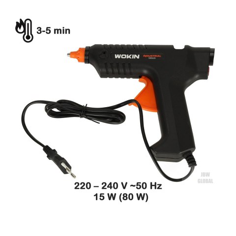 WOKIN Pistolet do kleju klejenia na gorąco 15W + wkłady 11,2mm WOKIN Pistolet do kleju klejenia na gorąco 15W + wkłady 11,2mm