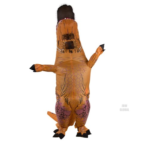 Kostium strój karnawałowy przebranie dmuchany dinozaur T-REX Gigant brązowy 1.5-1.9m Kostium strój karnawałowy przebranie dmuchany dinozaur T-REX Gigant brązowy 1.5-1.9m