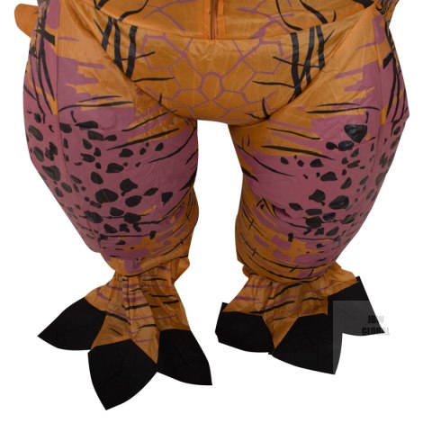 Kostium strój karnawałowy przebranie dmuchany dinozaur T-REX Gigant brązowy 1.5-1.9m Kostium strój karnawałowy przebranie dmuchany dinozaur T-REX Gigant brązowy 1.5-1.9m