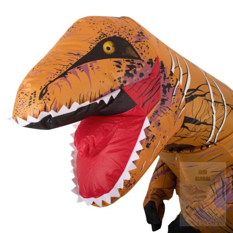 Kostium strój karnawałowy przebranie dmuchany dinozaur T-REX Gigant brązowy 1.5-1.9m Kostium strój karnawałowy przebranie dmuchany dinozaur T-REX Gigant brązowy 1.5-1.9m