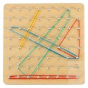 Geoboard geoplan drewniana układanka tworzenie kształtów z gumek