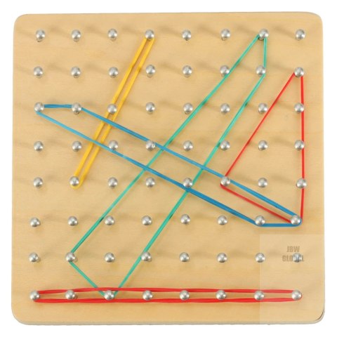 Geoboard geoplan drewniana układanka tworzenie kształtów z gumek Geoboard geoplan drewniana układanka tworzenie kształtów z gumek