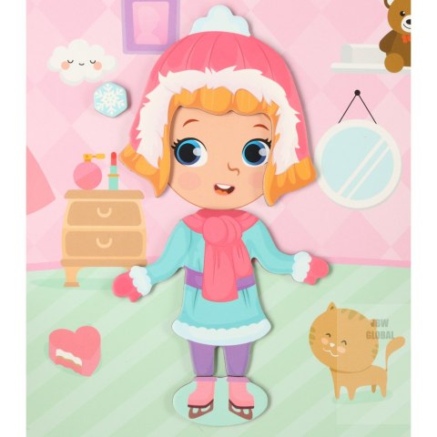 Książeczka magnetyczna układanka puzzle na magnes ubierz lalkę 51el. Książeczka magnetyczna układanka puzzle na magnes ubierz lalkę 51el.