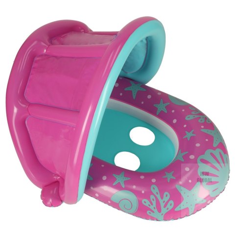 BESTWAY 34091 Kółko do pływania dla niemowląt koło pontonik dla dzieci dmuchany z siedziskiem z daszkiem różowy 1-2lata 18kg BESTWAY 34091 Kółko do pływania dla niemowląt koło pontonik dla dzieci dmuchany z siedziskiem z daszkiem różowy 1-2lata 18kg