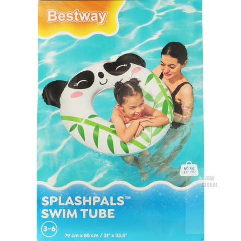 BESTWAY 36351 Koło do pływania dmuchane panda 3-6lat 60kg BESTWAY 36351 Koło do pływania dmuchane panda 3-6lat 60kg