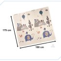 Mata edukacyjna piankowa dwustronna składana słonie las 180 x 200 cm
