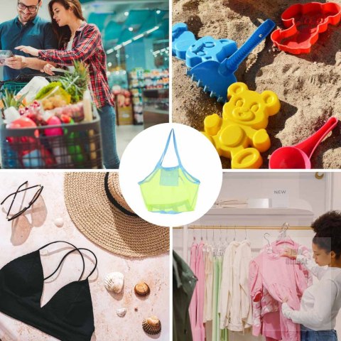 Torba plażowa siatka na plażę zakupy zabawki torebka duża XXL Torba plażowa siatka na plażę zakupy zabawki torebka duża XXL