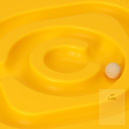 Równoważnia do balansowania deska z labiryntem dla dzieci żółta