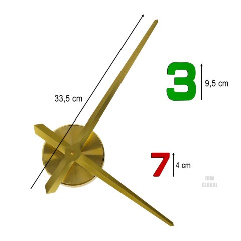 Zegar ścienny naklejany 12 cyfr 80-90 cm żółte wskazówki kolorowy Zegar ścienny naklejany 12 cyfr 80-90 cm żółte wskazówki kolorowy