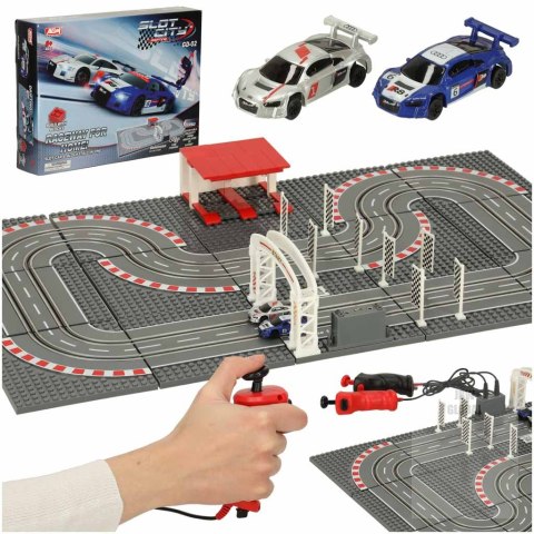 Tor samochodowy wyścigowy policyjny elektryczny + 2 auta klocki konstrukcyjne GD-02 Tor samochodowy wyścigowy policyjny elektryczny + 2 auta klocki konstrukcyjne GD-02