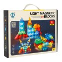 Klocki magnetyczne świecące 64 el.