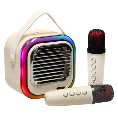 Głośnik do karaoke USB Bluetooth kremowy Głośnik do karaoke USB Bluetooth kremowy