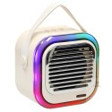 Głośnik do karaoke USB Bluetooth kremowy