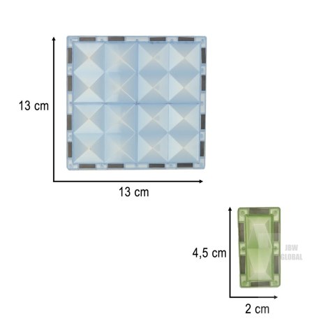 Klocki magnetyczne świecące 124 el. Klocki magnetyczne świecące 124 el.