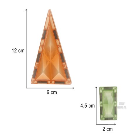 Klocki magnetyczne świecące 90 el. Klocki magnetyczne świecące 90 el.