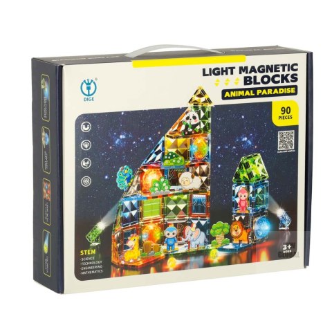 Klocki magnetyczne świecące 90 el. Klocki magnetyczne świecące 90 el.