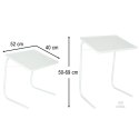 Stolik boczny pod laptopa składany 52 x 40 cm biały