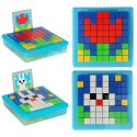 Układanka kreatywna logiczna klocki puzzle mozaika 175 elementów
