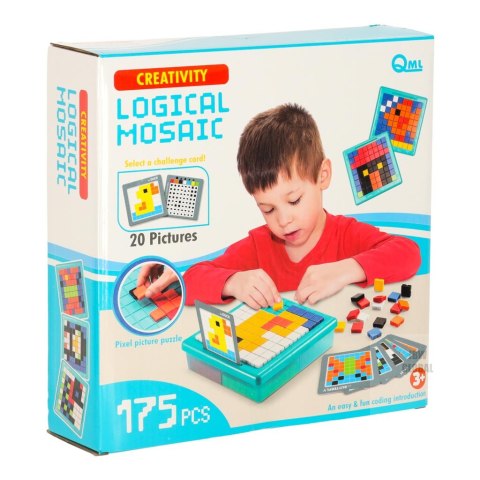 Układanka kreatywna logiczna klocki puzzle mozaika 175 elementów Układanka kreatywna logiczna klocki puzzle mozaika 175 elementów