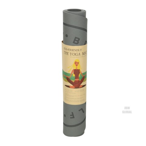 Mata do ćwiczeń jogi skakania na skakance wygłuszająca antypoślizgowa 127x63x0,6 cm czarna Mata do ćwiczeń jogi skakania na skakance wygłuszająca antypoślizgowa 127x63x0,6 cm czarna