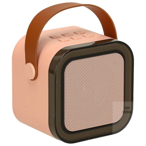 Zestaw do karaoke mikrofon + głośnik przenośny BLUETOOTH USB LED różowy Zestaw do karaoke mikrofon + głośnik przenośny BLUETOOTH USB LED różowy