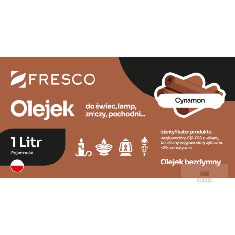 Paliwo olej do lamp, pochodni i świec 1,0L CYNAMON AiG Paliwo olej do lamp, pochodni i świec 1,0L CYNAMON AiG