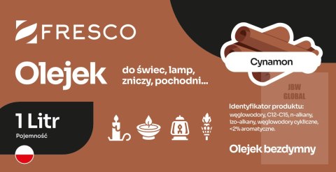 Paliwo olej do lamp, pochodni i świec 1,0L CYNAMON AiG Paliwo olej do lamp, pochodni i świec 1,0L CYNAMON AiG