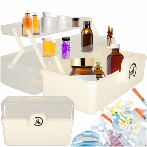 Organizer pojemnik na lekarstwa leki apteczka przechowywania leków 29x16x15cm Organizer pojemnik na lekarstwa leki apteczka przechowywania leków 29x16x15cm