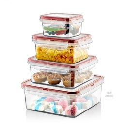 Pojemnik plastikowy 2,3L KWADRAT SAVER BOX z pokrywką Chomik