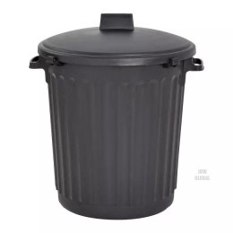 Kosz na śmieci ECO 80L pojemnik na odpady z pokrywą CZARNY Kamai EDA