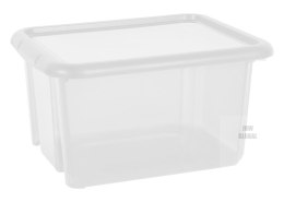 Pojemnik plastikowy 30L FUNNY z pokrywą TRANSPARENTNY Kamai EDA