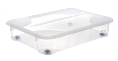 Pojemnik plastikowy pod łóżko 60L z kółkami i pokrywą TRANSPARENTNY Kamai EDA Pojemnik plastikowy pod łóżko 60L z kółkami i pokrywą TRANSPARENTNY Kamai EDA