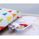 Pojemnik plastikowy pod łóżko 60L z kółkami i pokrywą TRANSPARENTNY Kamai EDA