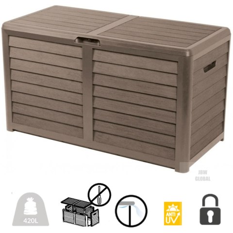 Skrzynia ogrodowa 420L TAUPE Kamai EDA Skrzynia ogrodowa 420L TAUPE Kamai EDA