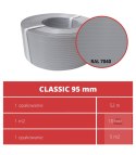 Taśma ogrodzeniowa 52mb Thermoplast® CLASSIC LINE 9,5cm SZARA PROTECTO