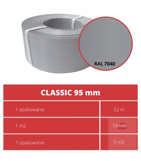 Taśma ogrodzeniowa 52mb Thermoplast® CLASSIC LINE 9,5cm SZARA PROTECTO Taśma ogrodzeniowa 52mb Thermoplast® CLASSIC LINE 9,5cm SZARA PROTECTO