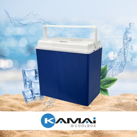 Lodówka samochodowa elektryczna 30L KAMAI ICEGO, zasilanie 12-230V, szara Kamai Coolbox Lodówka samochodowa elektryczna 30L KAMAI ICEGO, zasilanie 12-230V, szara Kamai Coolbox