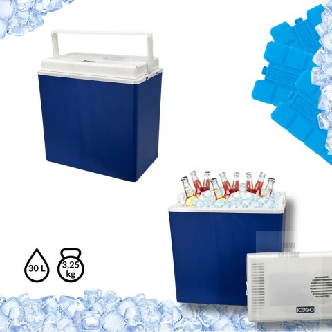Lodówka samochodowa elektryczna 30L KAMAI ICEGO, zasilanie 12-230V, szara Kamai Coolbox Lodówka samochodowa elektryczna 30L KAMAI ICEGO, zasilanie 12-230V, szara Kamai Coolbox