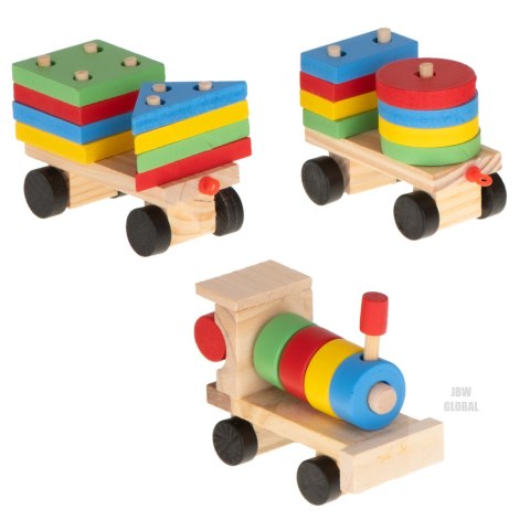 Kolejka pociąg lokomotywa klocki drewniane sorter układanka zręcznościowa 30cm Kolejka pociąg lokomotywa klocki drewniane sorter układanka zręcznościowa 30cm