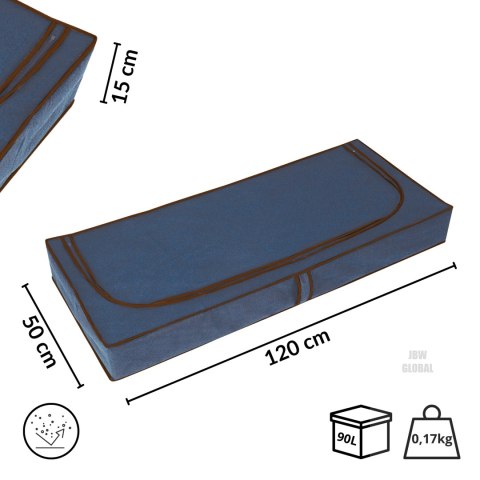 BLUE niebieski organizer do szafy na suwak 120x50x15cm Kamai Ordinett BLUE niebieski organizer do szafy na suwak 120x50x15cm Kamai Ordinett