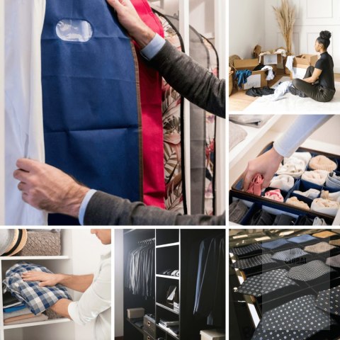 BLUE niebieski organizer na płaszcz 65x100cm Kamai Ordinett BLUE niebieski organizer na płaszcz 65x100cm Kamai Ordinett