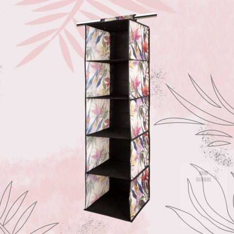 FLORAL w kwiaty wiszący organizer do szafy 5 przegród 30x30x120m Kamai Ordinett FLORAL w kwiaty wiszący organizer do szafy 5 przegród 30x30x120m Kamai Ordinett