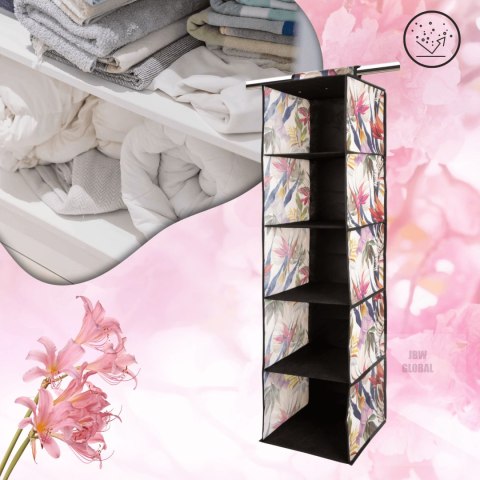 FLORAL w kwiaty wiszący organizer do szafy 5 przegród 30x30x120m Kamai Ordinett FLORAL w kwiaty wiszący organizer do szafy 5 przegród 30x30x120m Kamai Ordinett