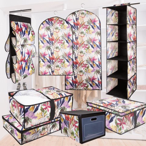 FLORAL w kwiaty wiszący organizer do szafy 5 przegród 30x30x120m Kamai Ordinett FLORAL w kwiaty wiszący organizer do szafy 5 przegród 30x30x120m Kamai Ordinett